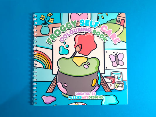 Self Care Frogs Colouring Book