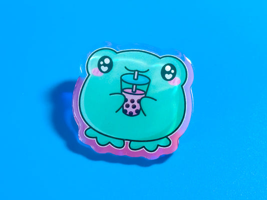 Bubble Tea Frog Pin