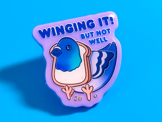 Winging It Pigeon Pin