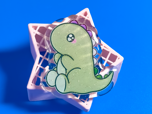 Genderqueer Pride Dino Acrylic Pin
