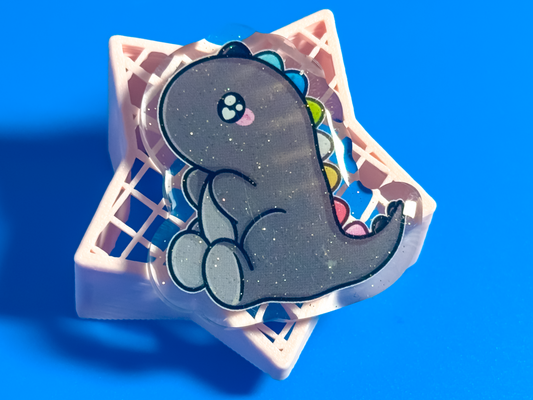 Queer Pride Dino Acrylic Pin