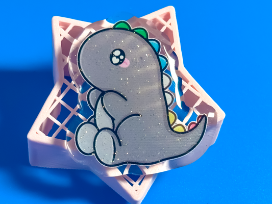 Disability Pride Dino Acrylic Pin