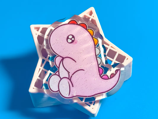 Lesbian Pride Dino Acrylic Pin