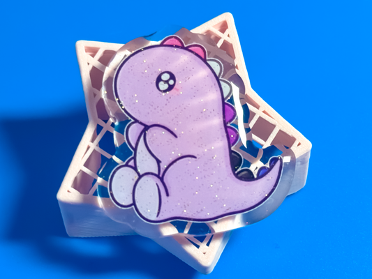 Genderfluid Pride Dino Acrylic Pin