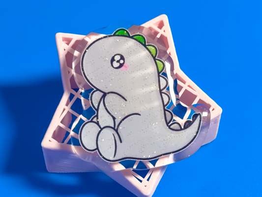 Aromantic Pride Dino Acrylic Pin