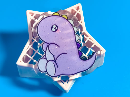 Nonbinary Pride Dino Acrylic Pin