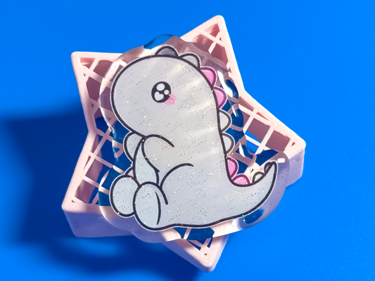 Demigirl Pride Dino Acrylic Pin