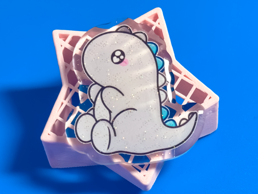 Demiboy Pride Dino Acrylic Pin