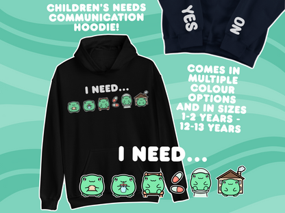 Frog Needs Communication Hoodie - Children's