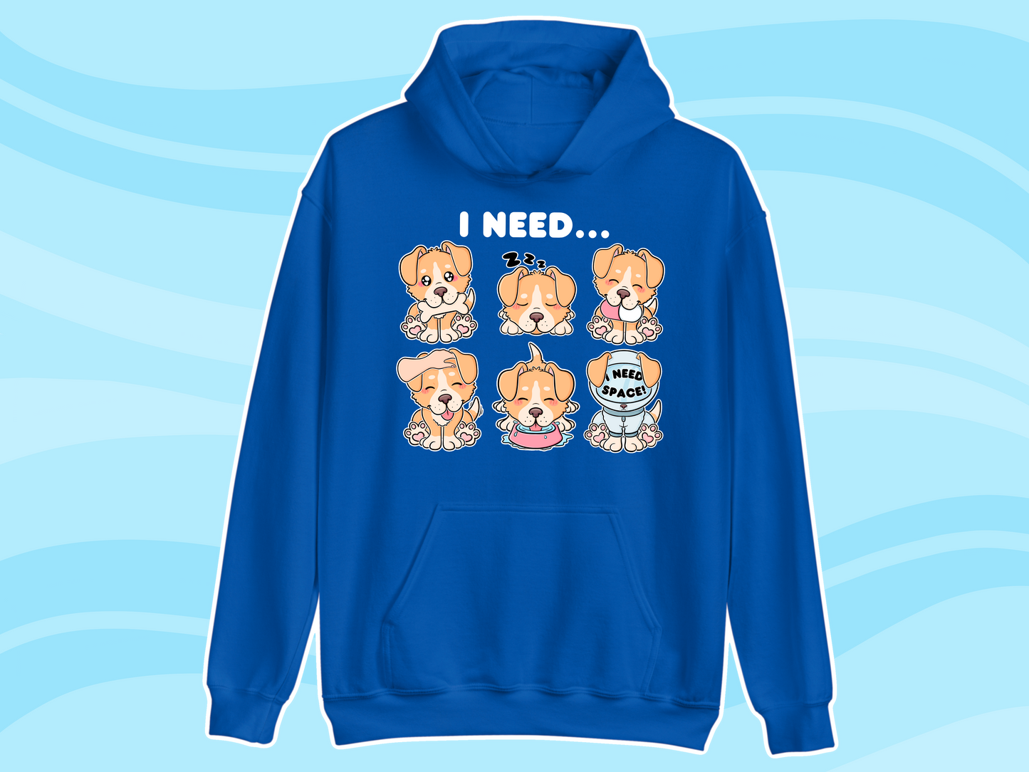 Puppy Needs Communication Hoodie - Adult