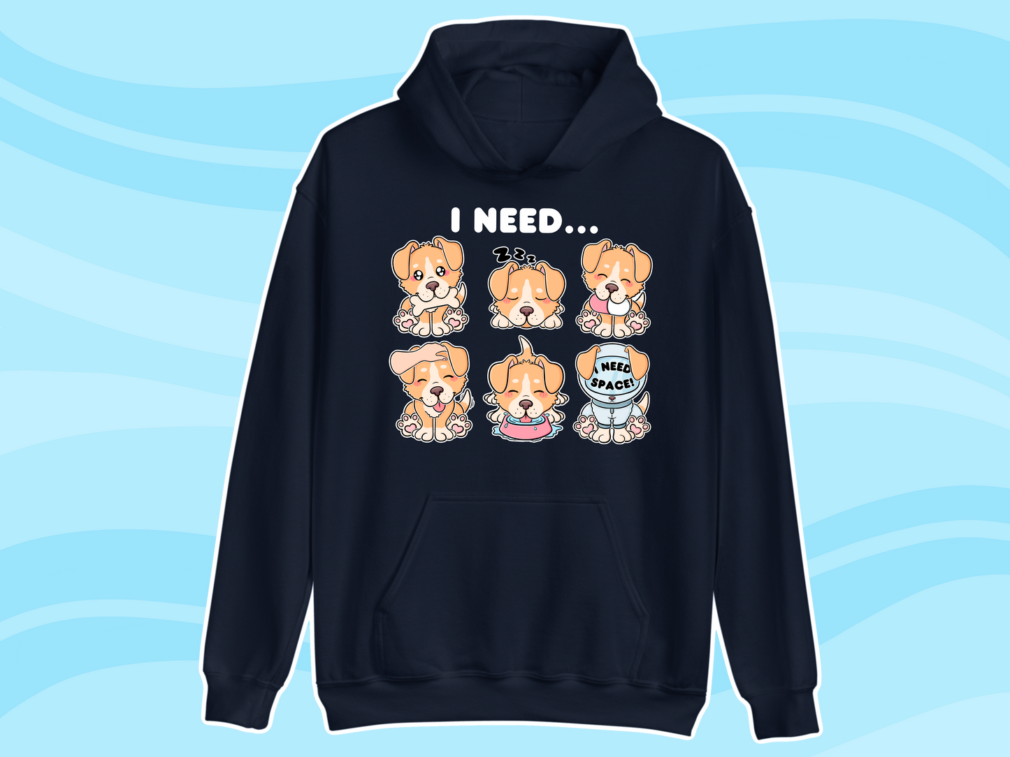 Puppy Needs Communication Hoodie - Adult