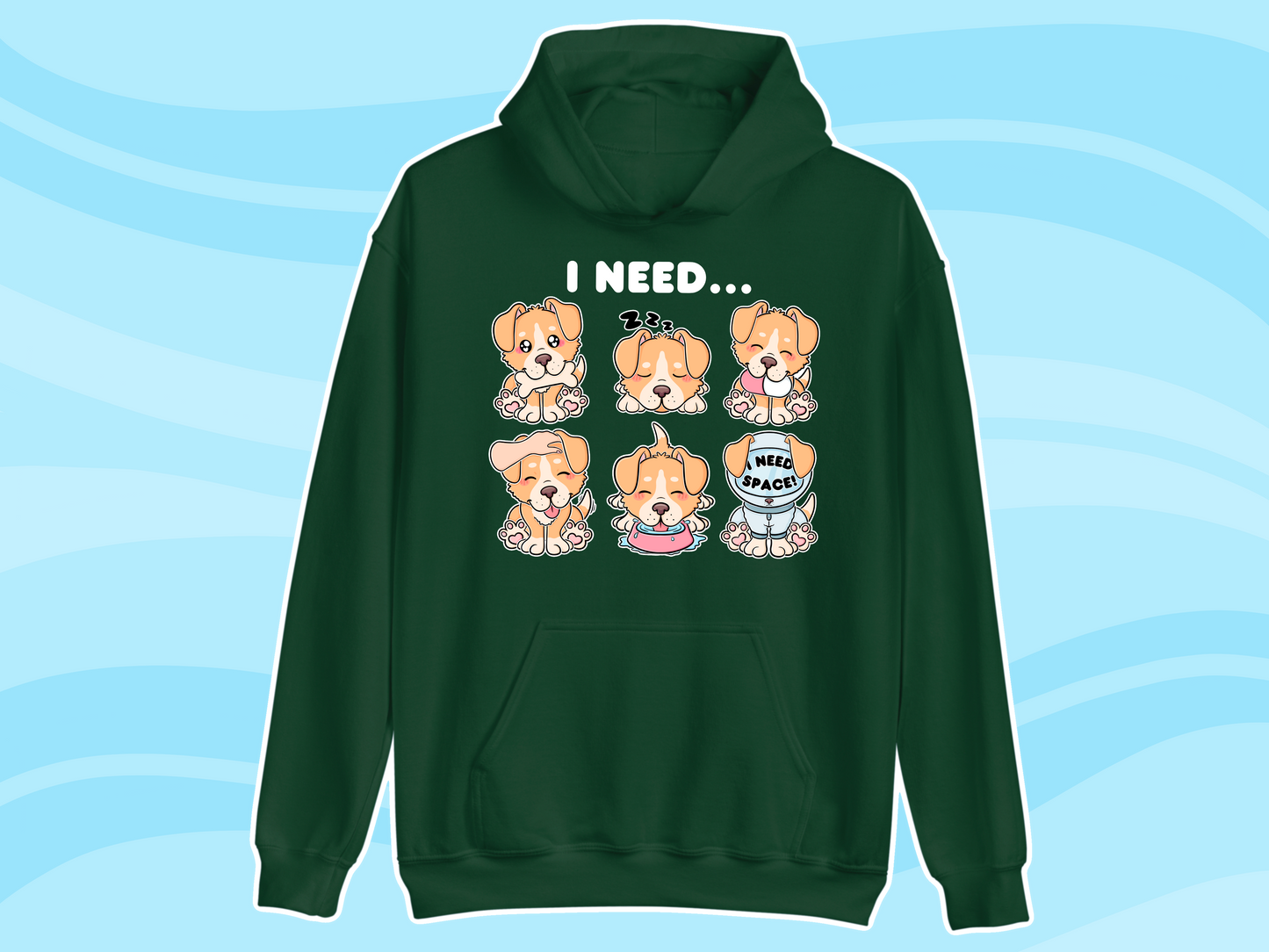 Puppy Needs Communication Hoodie - Adult