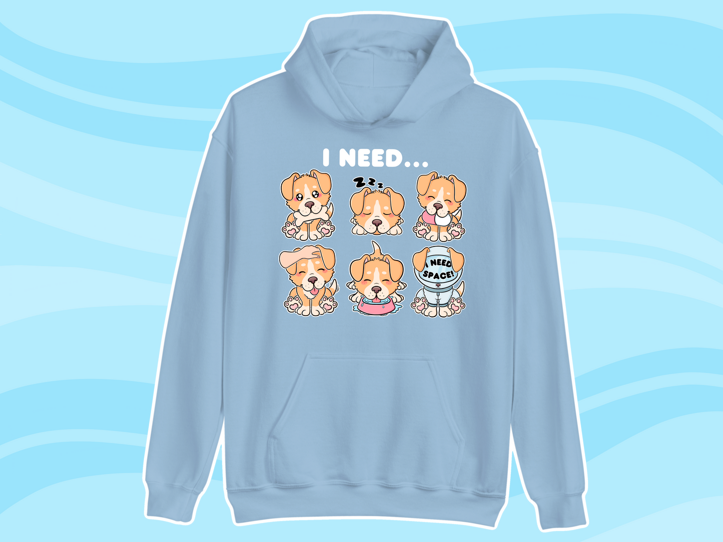 Puppy Needs Communication Hoodie - Adult