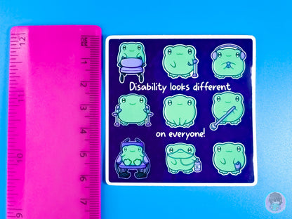 Disabilities Look Different On Everyone Frog Sticker