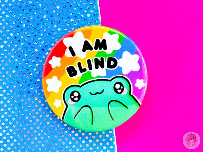 Blind Pin Button Badge