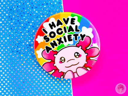 Social Anxiety Pin Button Badge