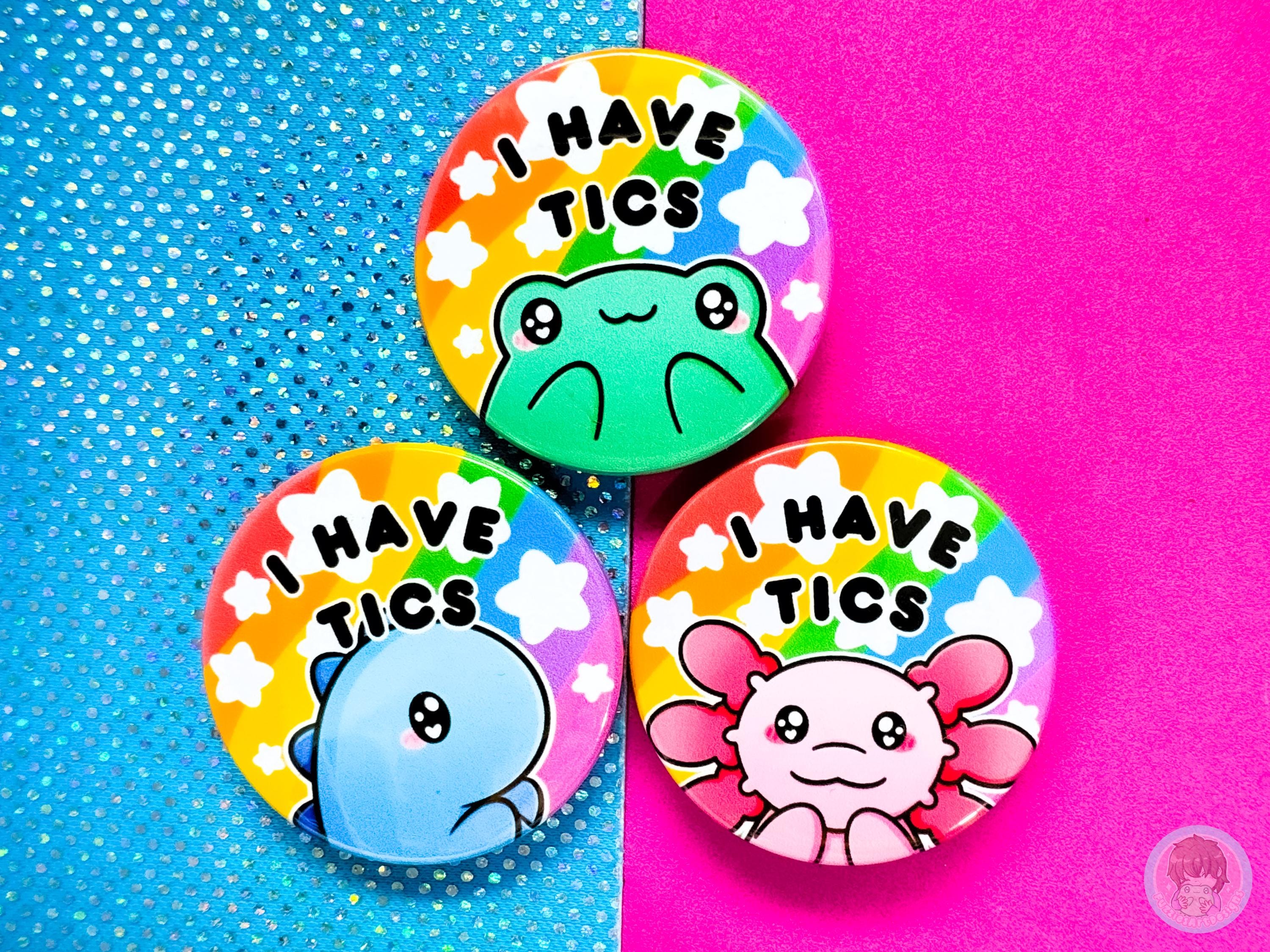 Tics Pin Button Badge – Fizzy Fuzzies