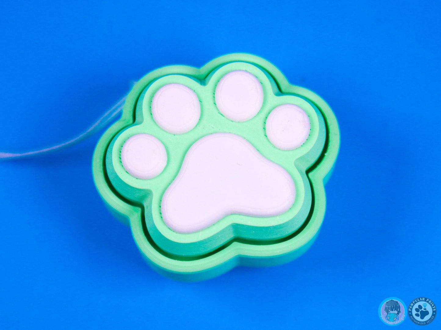 Mini Paw Print Button Fidget
