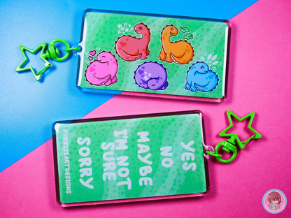 Dinosaur Emotion Communication Keyring
