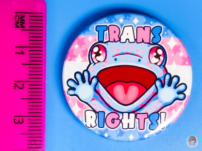 Trans Rights Gecko Badge