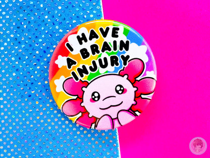 Brain Injury Pin Button Badge