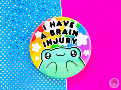 Brain Injury Pin Button Badge