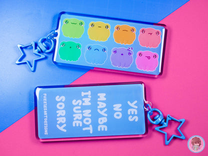 Frog Emotion Communication Keyring